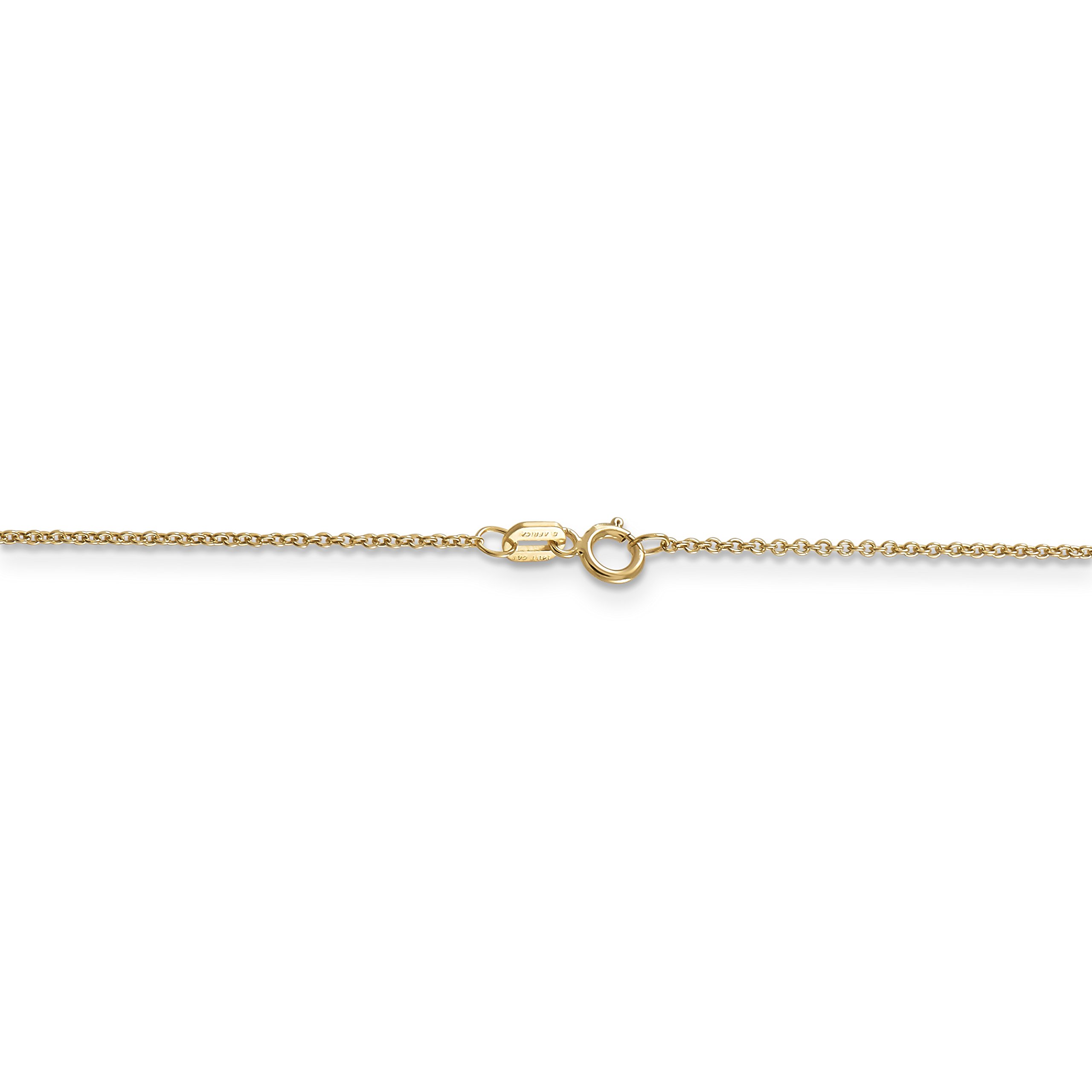 14K Yellow Gold 14 Inch 0.8mm Solid Polished Cable Chain Necklace for Women - Elegant Layering Necklace for Everyday Wear & Special Occasions