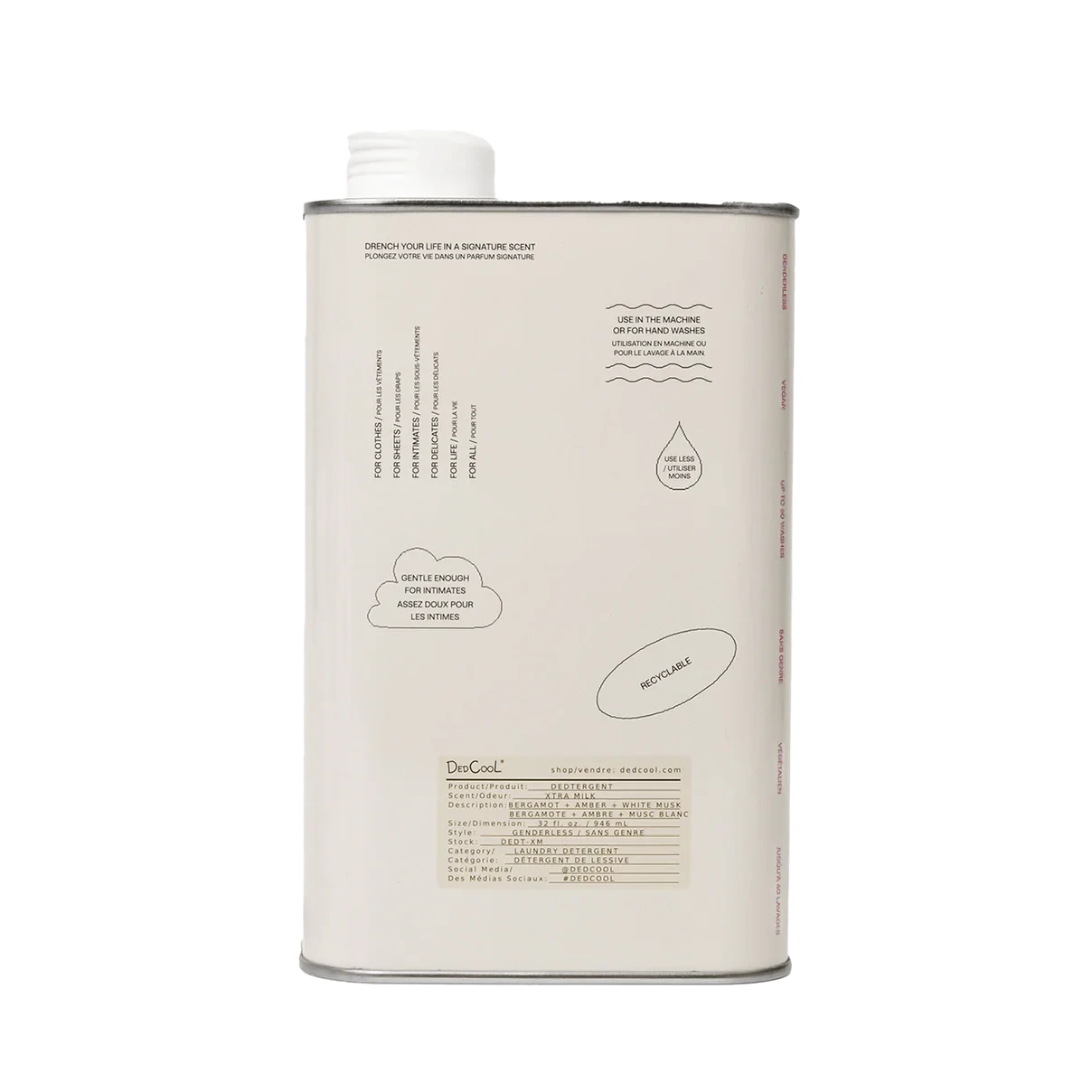 Eco-Friendly Dedcool Dedtergent Laundry Detergent - Plant-Based, Hypoallergenic & Vegan for Sensitive Skin - Perfect for Organic & Sustainable Laundry Care at Home