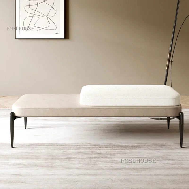 Premium Genuine Leather Shoe Bench - Elegant & Durable Entryway Seating for Hallway, Bedroom or Dressing Room - Perfect for Trying On Shoes & Organizing Space
