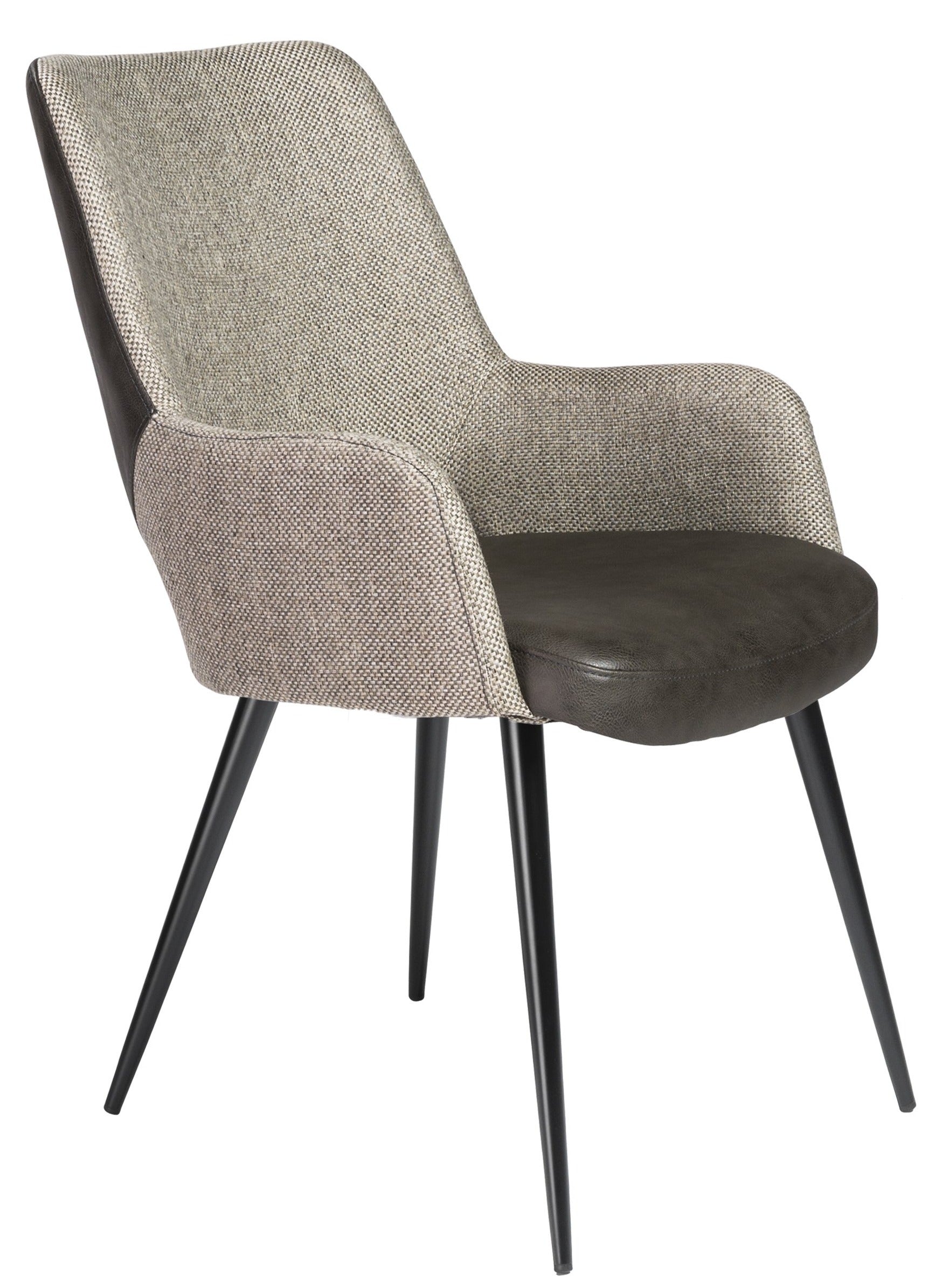 Eurostyle Modern Desi Armchair - Fabric & Leather Upholstered Living Room Chair for Home & Office Comfort