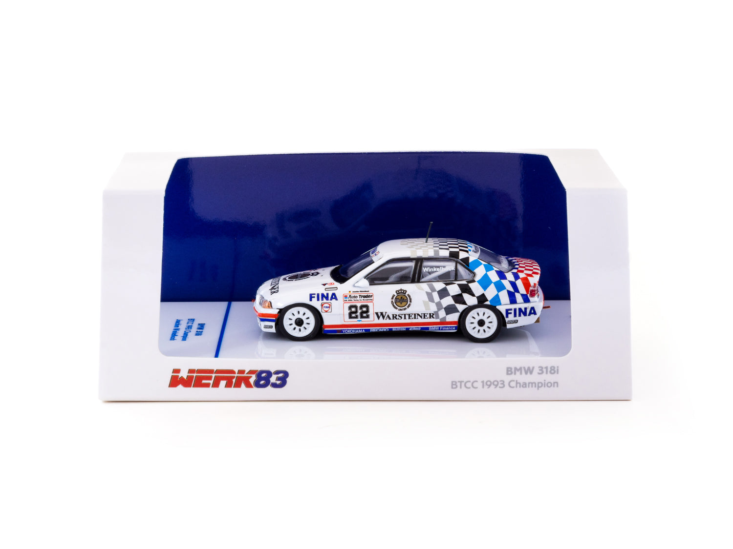 1/64 Scale BMW 318i BTCC 1993 Champion #22 Diecast Model Car - Werk83 Collectible for Racing Fans & Display Enthusiasts - Perfect for Home Office Decor, Car Showcases, and Gift Giving