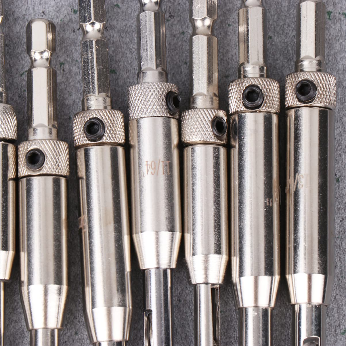 DOITOOL HSS Countersink Drill Bit Set - 8 Sizes Hex Shank for Chipboard, Particle Board & Hinge Installation - Perfect for Woodworking, Cabinetry & DIY Projects