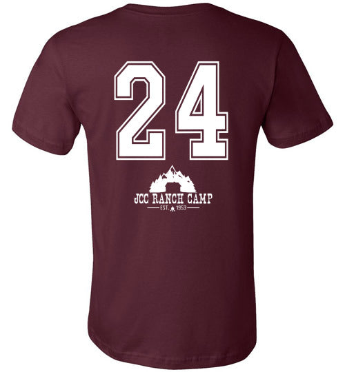 JCC Ranch Short Sleeve T-Shirt for Men & Women - 2024 Double Sided Graphic Print - Casual Summer Tee for Outdoor Activities, Travel & Everyday Wear