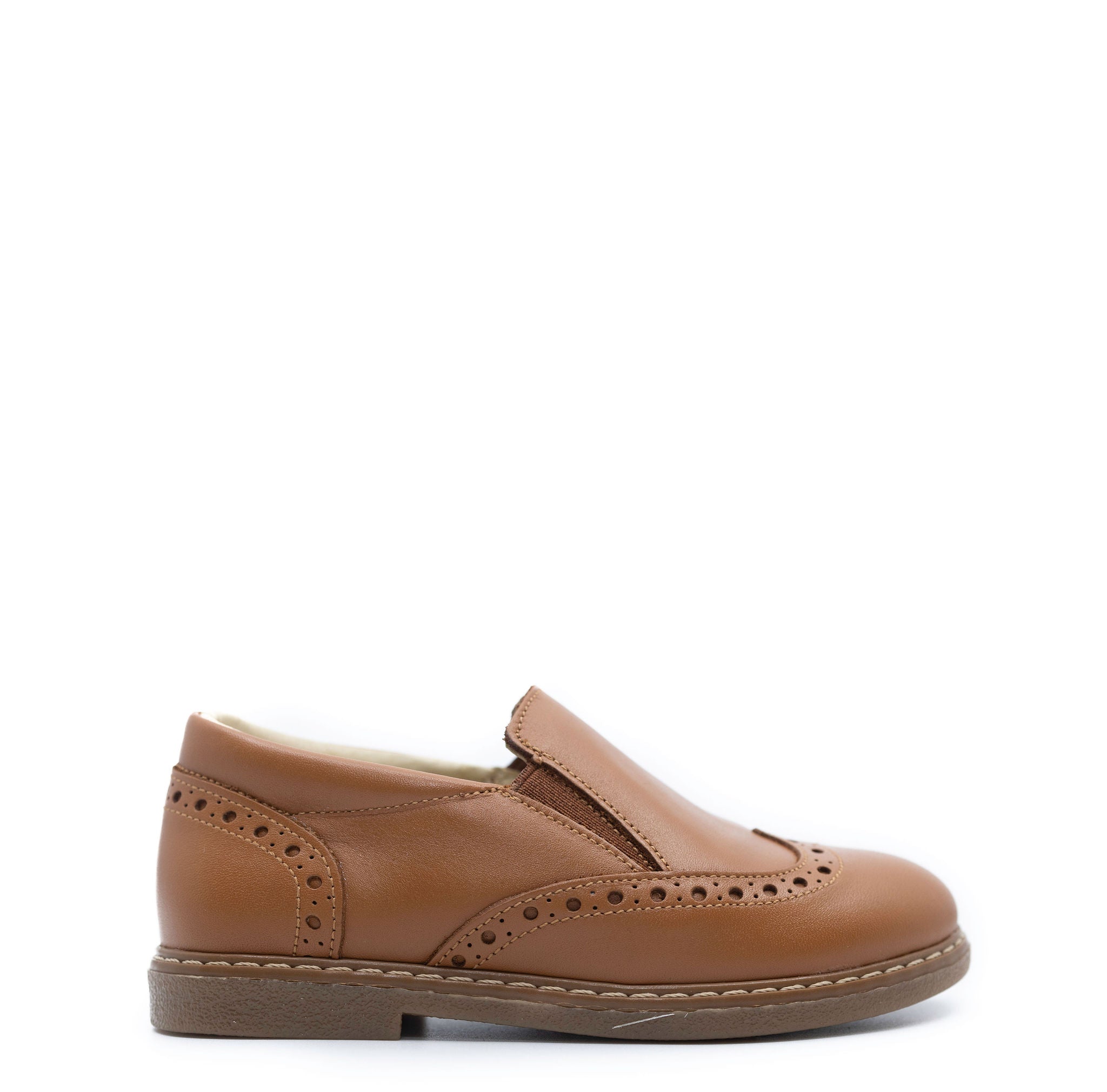 Blublonc Genuine Leather Wingtip Slip-On Loafers for Men - Comfortable Dress Shoes for Business, Office & Formal Occasions