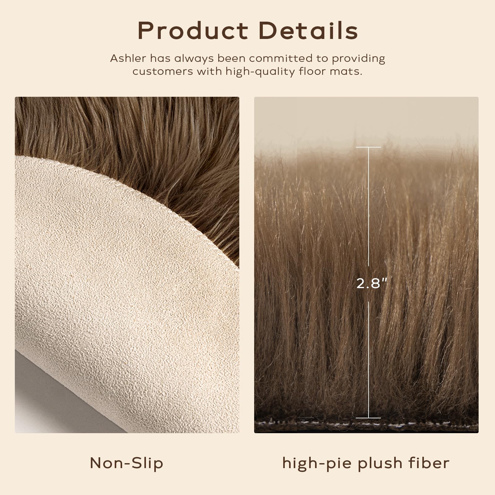 Premium Fluffy Faux Fur Rug - Ultra Soft 2x6 Feet Shaggy Area Rug | Machine Washable Dark Coffee Sheepskin Rug for Cozy Bedroom, Nursery, Kids Room & Living Room Decor | Perfect for Winter Warmth, Home Theater Seating & Pet-Friendly Flooring