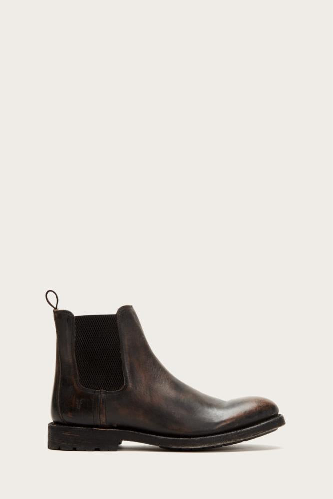 Frye Men's 80535 Leather Boots - Black Size M | Classic Ankle Boots for Men | Perfect for Casual Wear, Work & Outdoor Activities