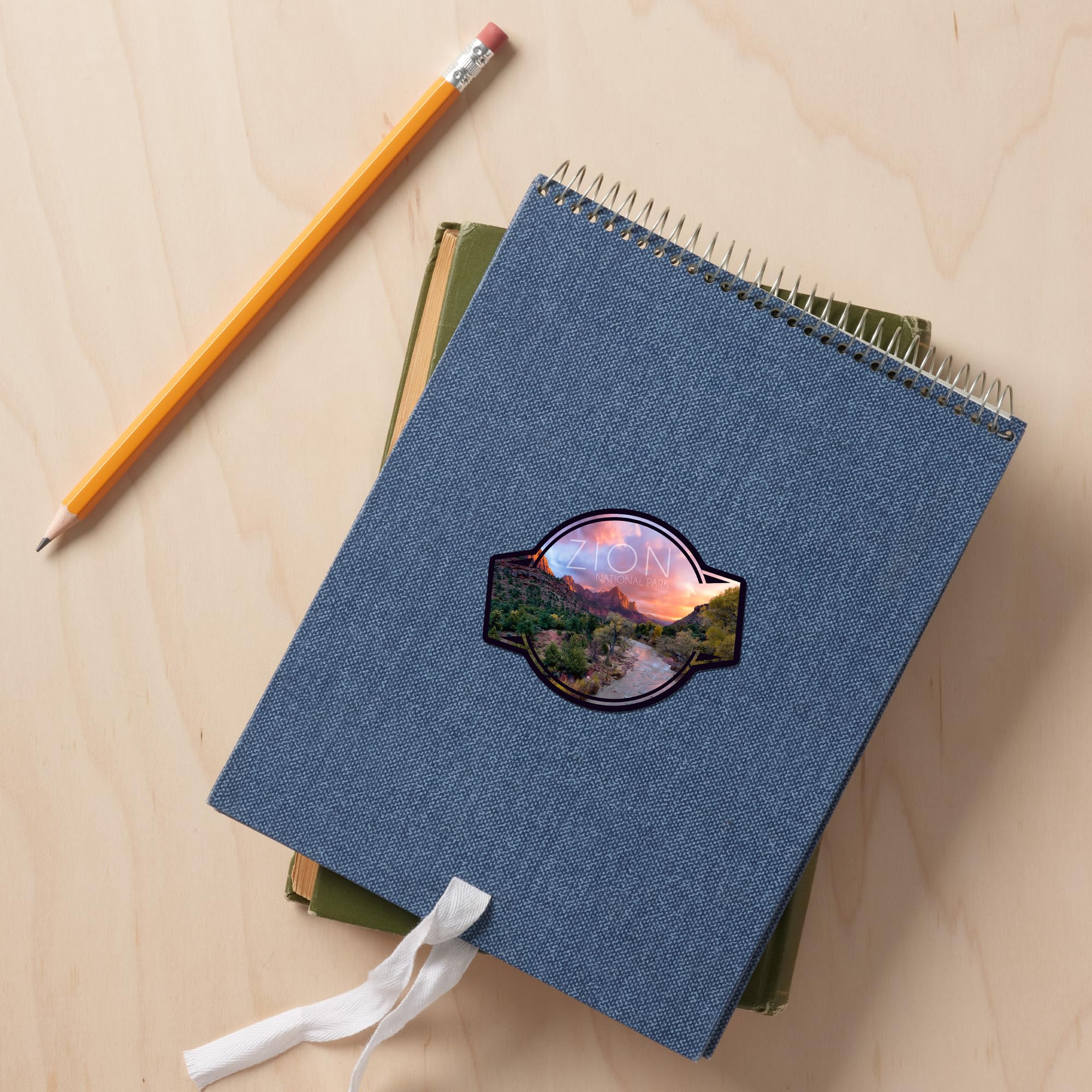 Zion National Park Vinyl Sticker - Waterproof Die-Cut Decal (1-3 inches) for Cars, Laptops, Water Bottles & Coolers | Utah Landscape Sticker Featuring The Watchman | Perfect for Outdoor Enthusiasts, Hikers & Travel Lovers
