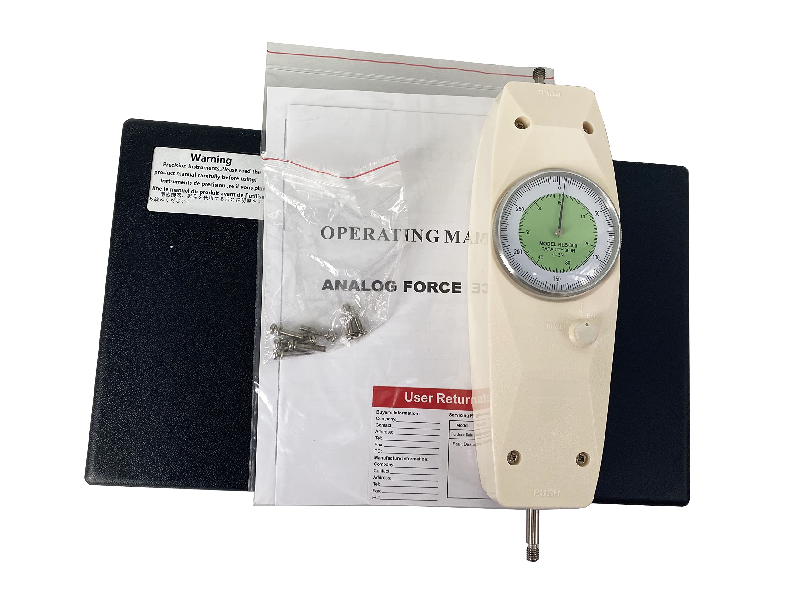 Digital Push Pull Force Gauge - 50N/11Ib Capacity Dynamometer with Pointer Display | Perfect for Tension Testing, Quality Control & Mechanical Engineering Applications
