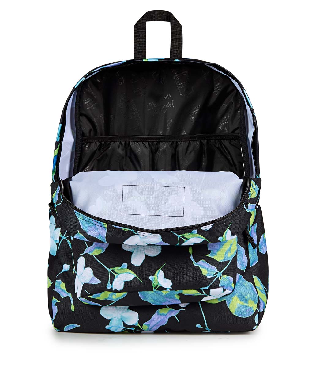 JanSport SuperBreak Plus Backpack - Punk Petals Print | Lightweight Durable School & Travel Backpack for Students & Commuters | Perfect for College, Work & Outdoor Adventures
