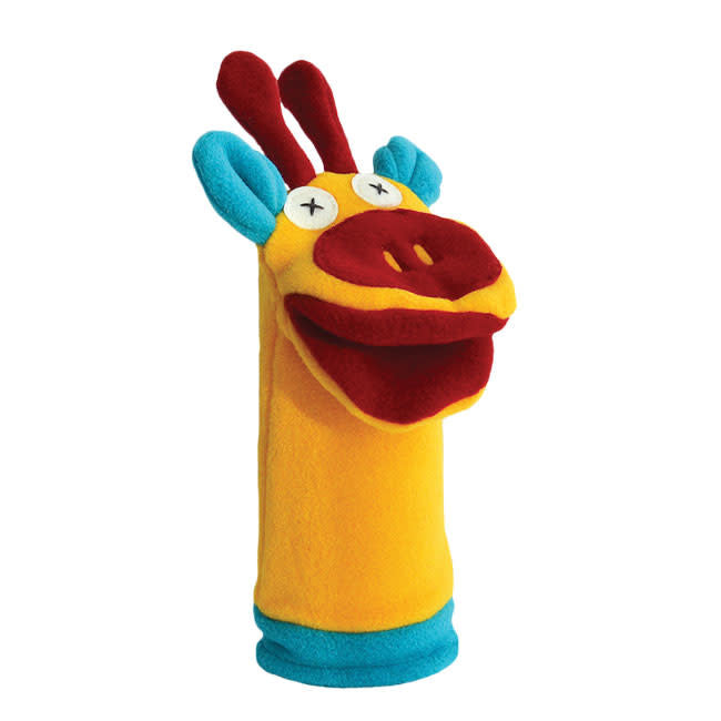 Cate & Levi Softy Fleece Giraffe Hand Puppet - Fun & Interactive Animal Toy for Kids, Storytelling, and Early Learning Playtime