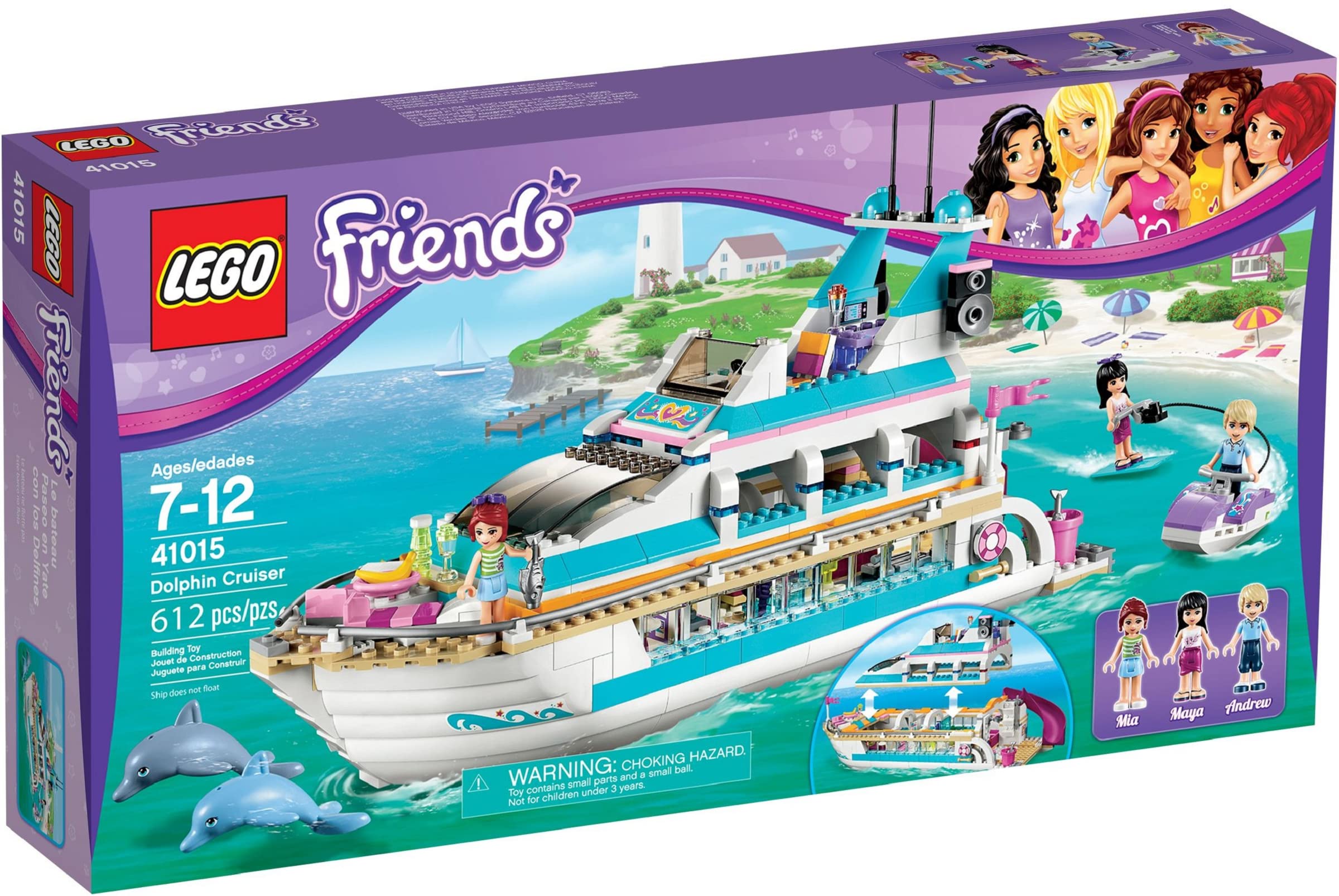 LEGO Friends Dolphin Cruiser Building Toy Set for Kids – Creative Play & Ocean Adventure Scenes