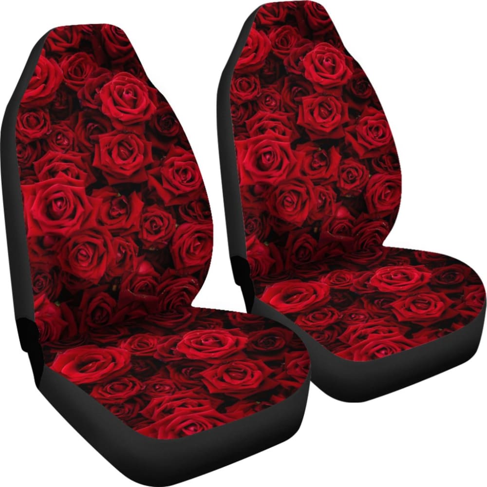 Premium Rose Car Seat Covers - Waterproof & Universal Fit for Cars, SUVs, Trucks - Romantic Floral Design for Valentine's Gift & Home Decor