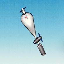 9500-18 PTFE Stopcock Separatory Funnel with 19/22 Joint - 125mL Capacity for Chemical Lab Extraction & Organic Chemistry Experiments