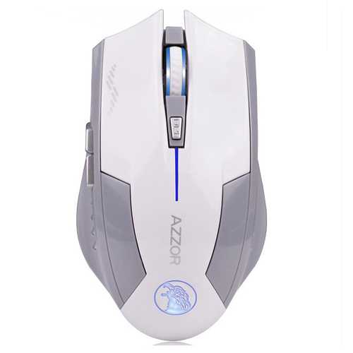 Azzor Wireless Gaming Mouse 2400DPI 2.4GHz Ergonomic Rechargeable Silent Laser Mouse for PC Laptop - Perfect for Office Work, Gaming & Travel Use