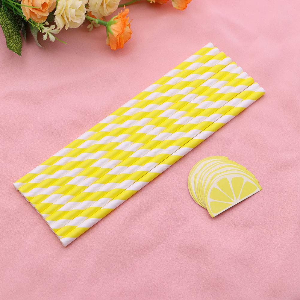 DOITOOL 30-Pack Biodegradable Paper Straws for Parties - Eco-Friendly Drinking Straws for Birthday, Wedding, Baby Shower & Summer Beverages