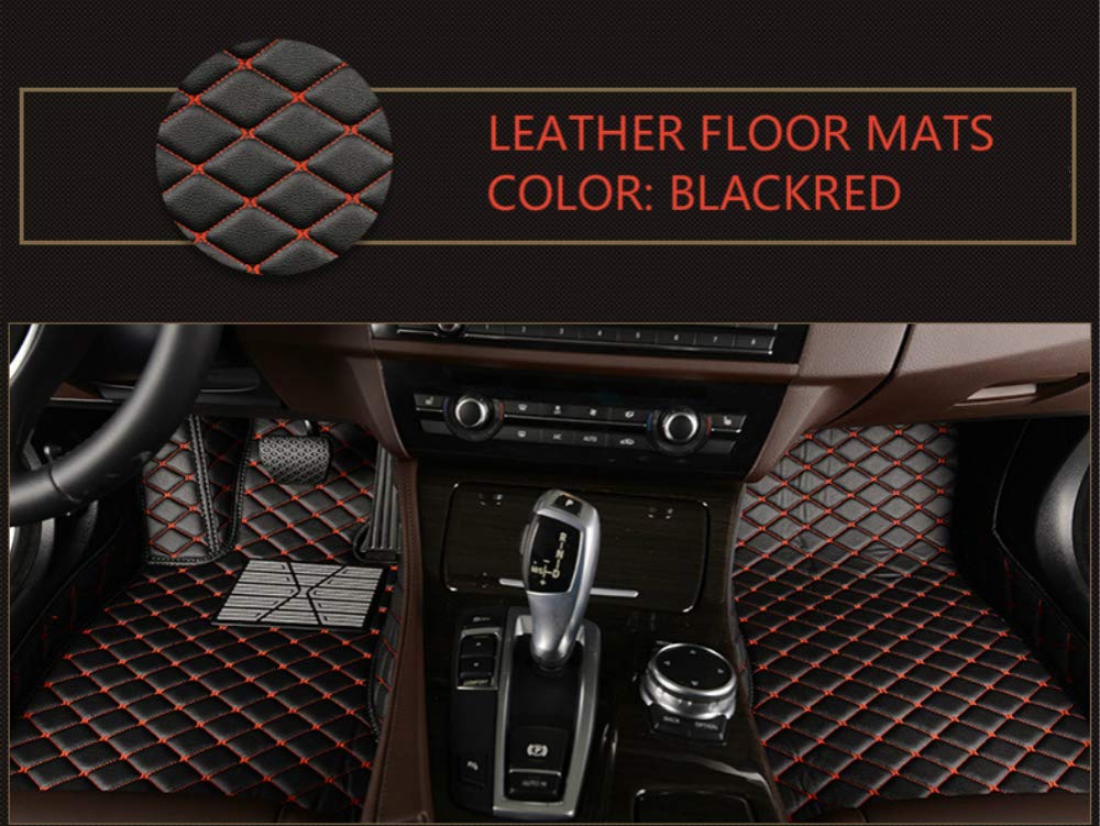 Custom All-Weather Car Floor Mats for Subaru BRZ 2012-2017 - Front & Rear Leather Carpet Liners (Black & Red) - Perfect for Daily Commuting & Road Trips