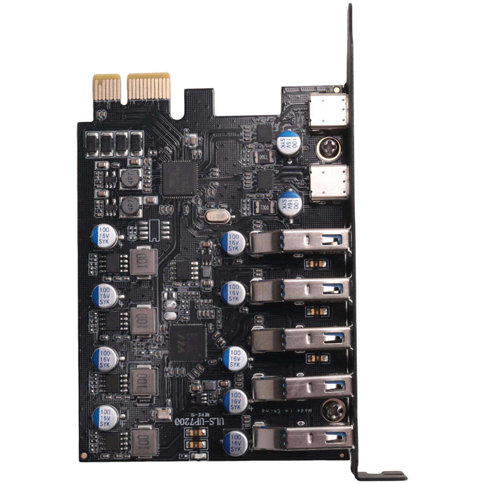 Uhidka PCI-E to USB 3.0 7-Port Expansion Card - PCI Express USB 3.2 Gen 1 Adapter Card - Internal USB 3 Hub Converter for Desktop PC - Expand Connectivity for Gaming, VR, Printers & External Storage