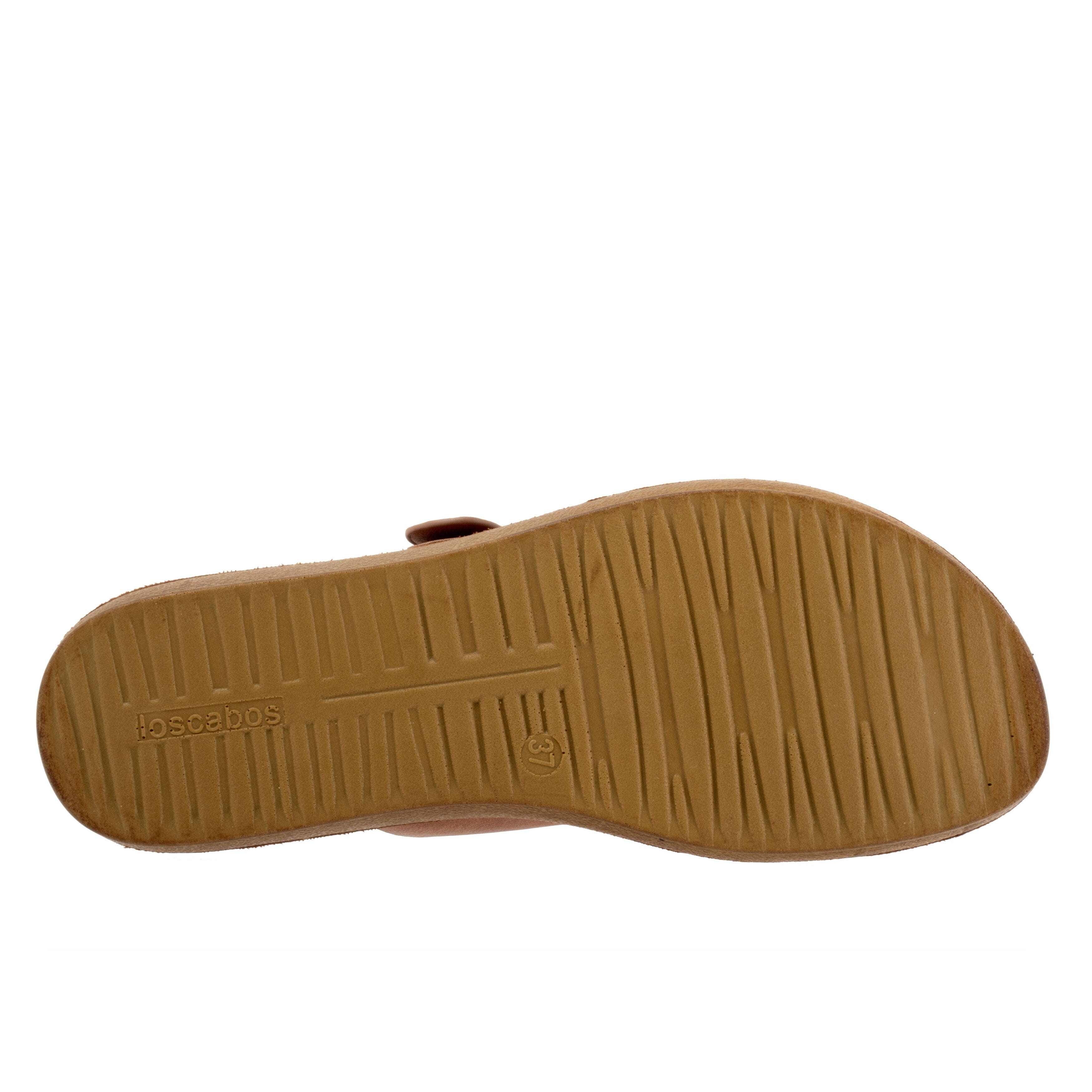 BUENO LOS CABOS BRIA SANDAL - Women's Comfortable Leather Flip Flops for Beach, Pool & Summer Vacation | Casual Slip-On Sandals with Arch Support