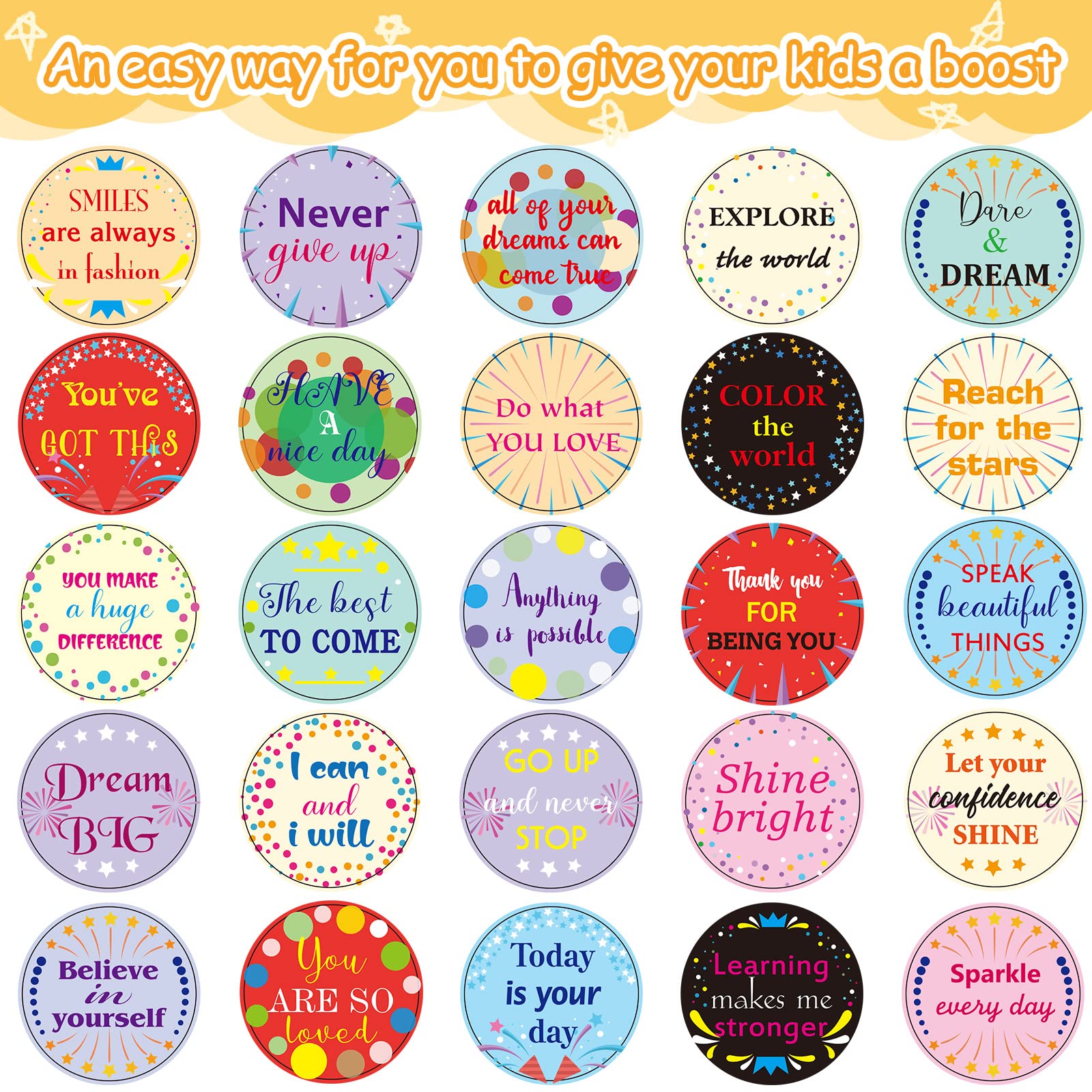 100 Pcs Positive Affirmation Cards with 50 Motivational Sayings - Inspirational Encouragement Cards for Kids, Classroom, Office & School - Cute Style Cardstock Cutouts for Daily Motivation & Self-Esteem Boost