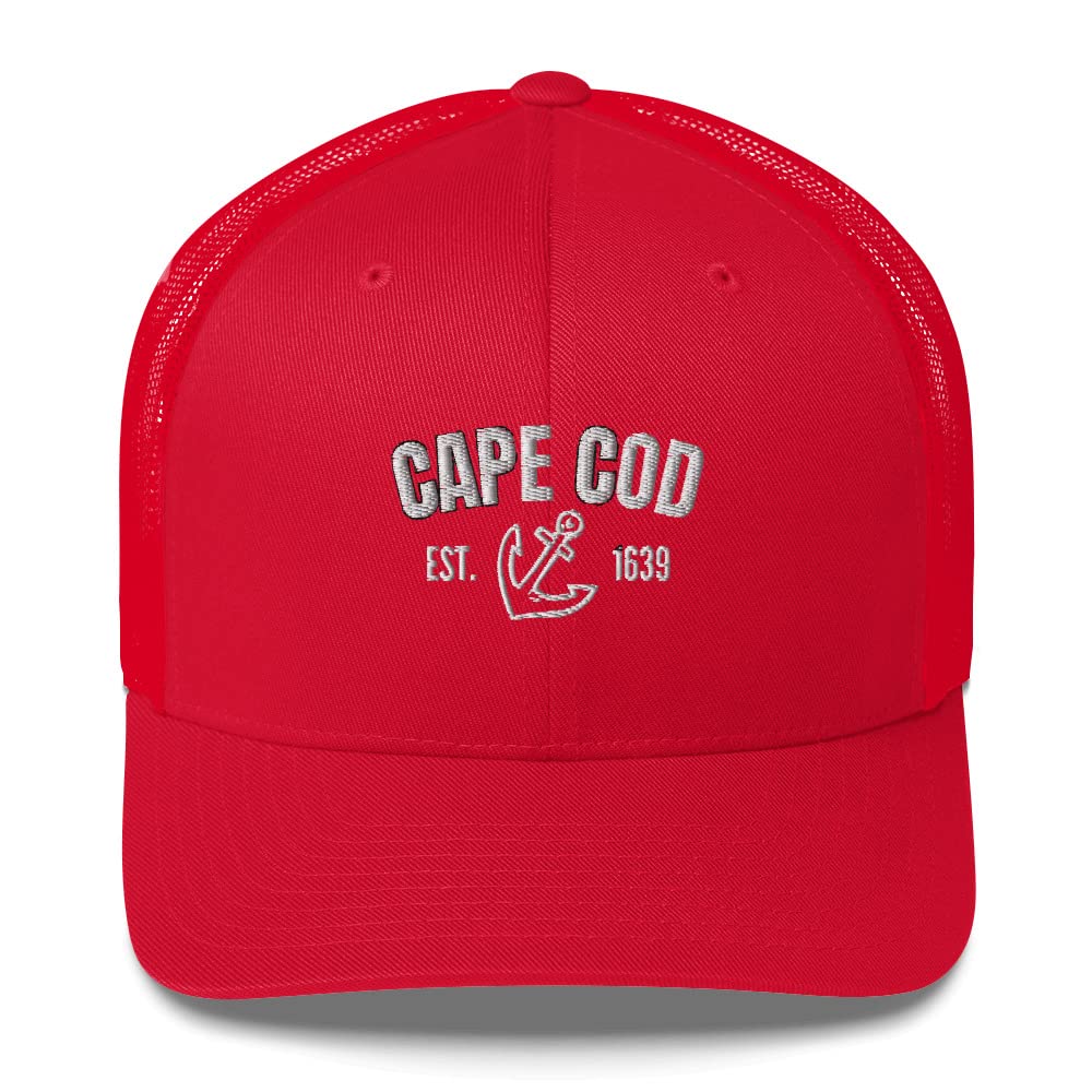 Stylish Cape Cod & Boston Mesh Trucker Hats for Men - Breathable Summer Baseball Cap with Fun Designs - Perfect for Beach Outings, Fishing & Outdoor Adventures