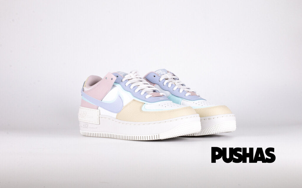 Nike Air Force 1 Low Shadow Sneakers in White Glacier Blue Ghost (2020 Release) - Perfect for Casual Wear, Street Style & Sneaker Collectors