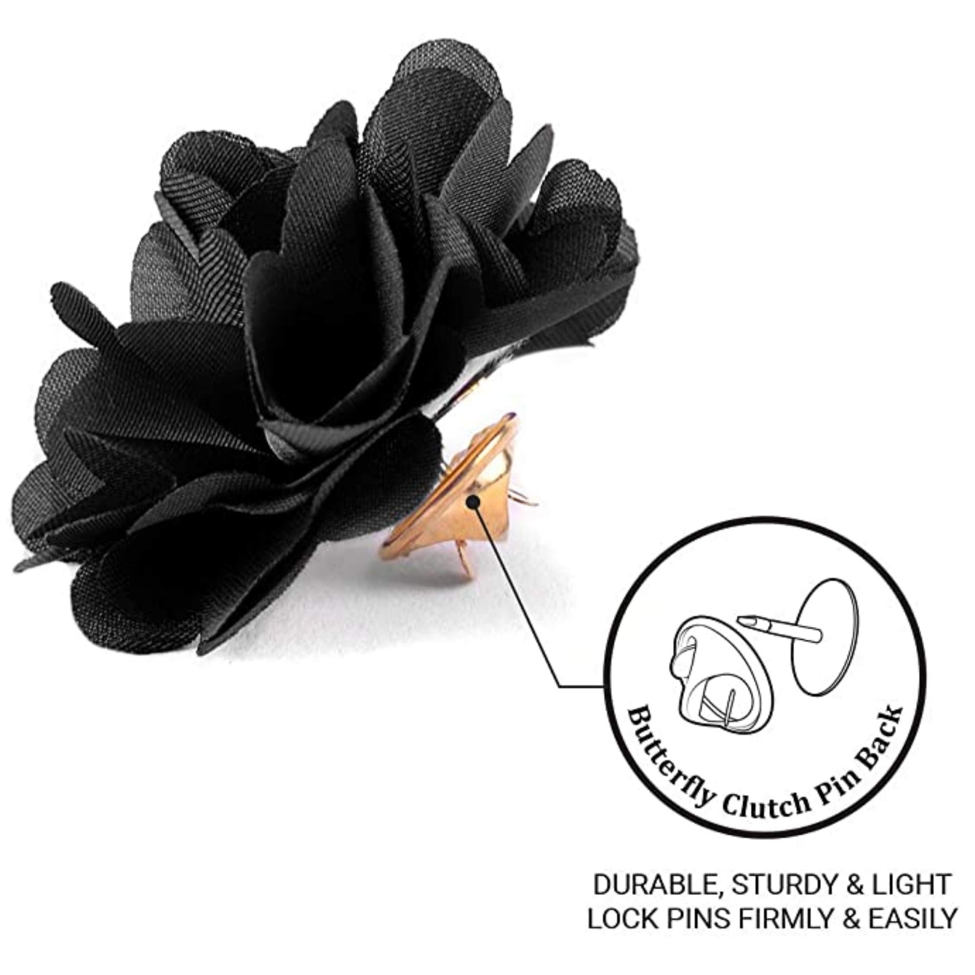 Men's Peach Solid Rose Flower Lapel Pin - Elegant Boutonniere for Weddings, Prom, Suits & Formal Events