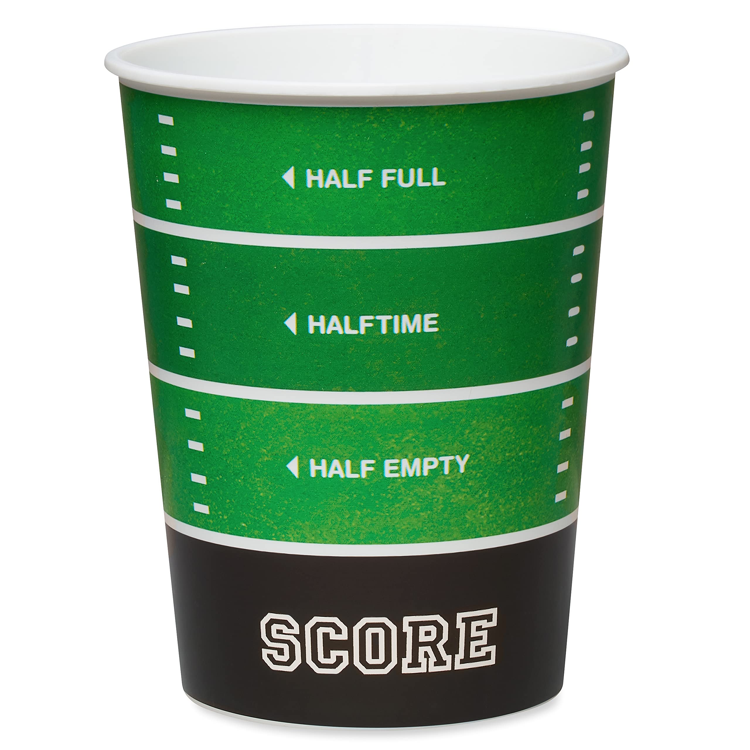 American Greetings Football Party Supplies - 16 oz Reusable Plastic Cups (8-Pack) | Perfect for Game Day, Tailgating & Sports Themed Events