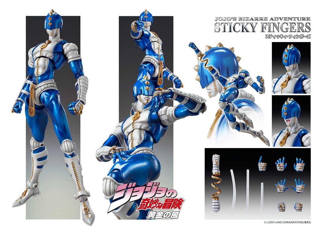 JoJo's Bizarre Adventure Part 5 Golden Wind Sticky Fingers Super Action Statue - Medicos Anime Figure for Collectors | Perfect for Display, Cosplay Props & Anime Merchandise Collection