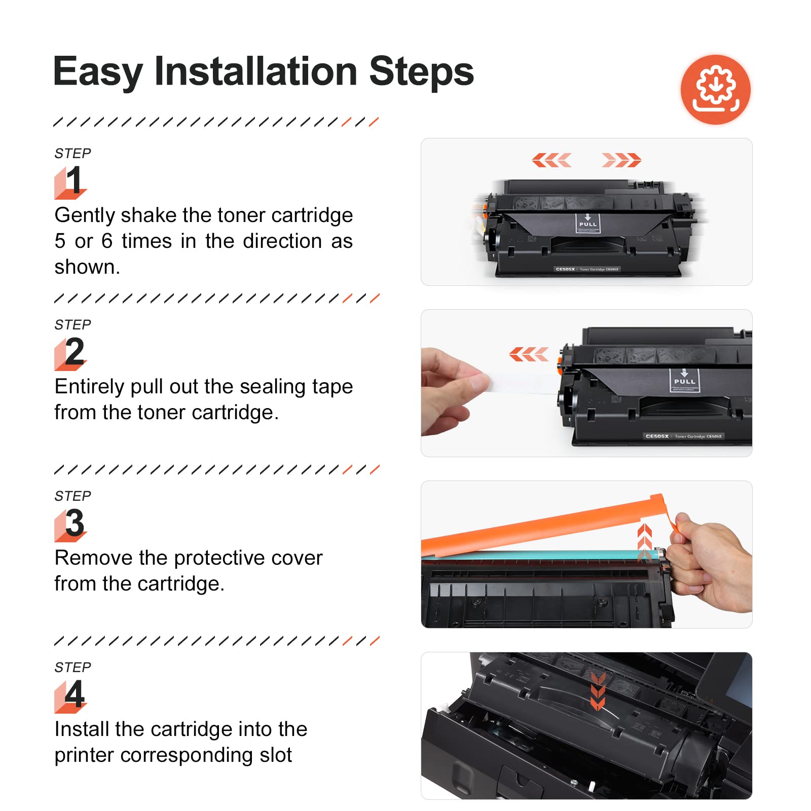 2PK V4ink Compatible Toner Cartridge Replacement for HP 05X CE505X - High Yield Black Ink for HP P2055dn/P2055/P2055D/P2055X & Pro 400 M401n/M401dne/M401dw/MFP M425dn Printers - Perfect for Office Printing & High Volume Document Production