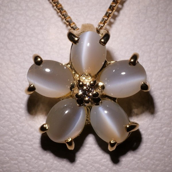 18K Yellow Gold Chrysoberyl Cat's Eye Necklace - Elegant Gemstone Jewelry for Women | Perfect for Parties, Weddings & Special Occasions