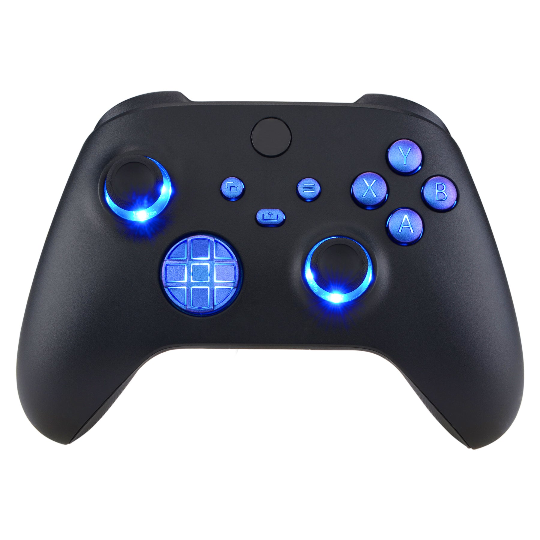 eXtremeRate Multi-Color LED D-Pad Thumbsticks & ABXY Buttons Kit for Xbox Series X/S Controller - Chameleon Purple Blue DTF LED Kit (X3LED04) | Enhance Gaming Experience with Custom Lighting