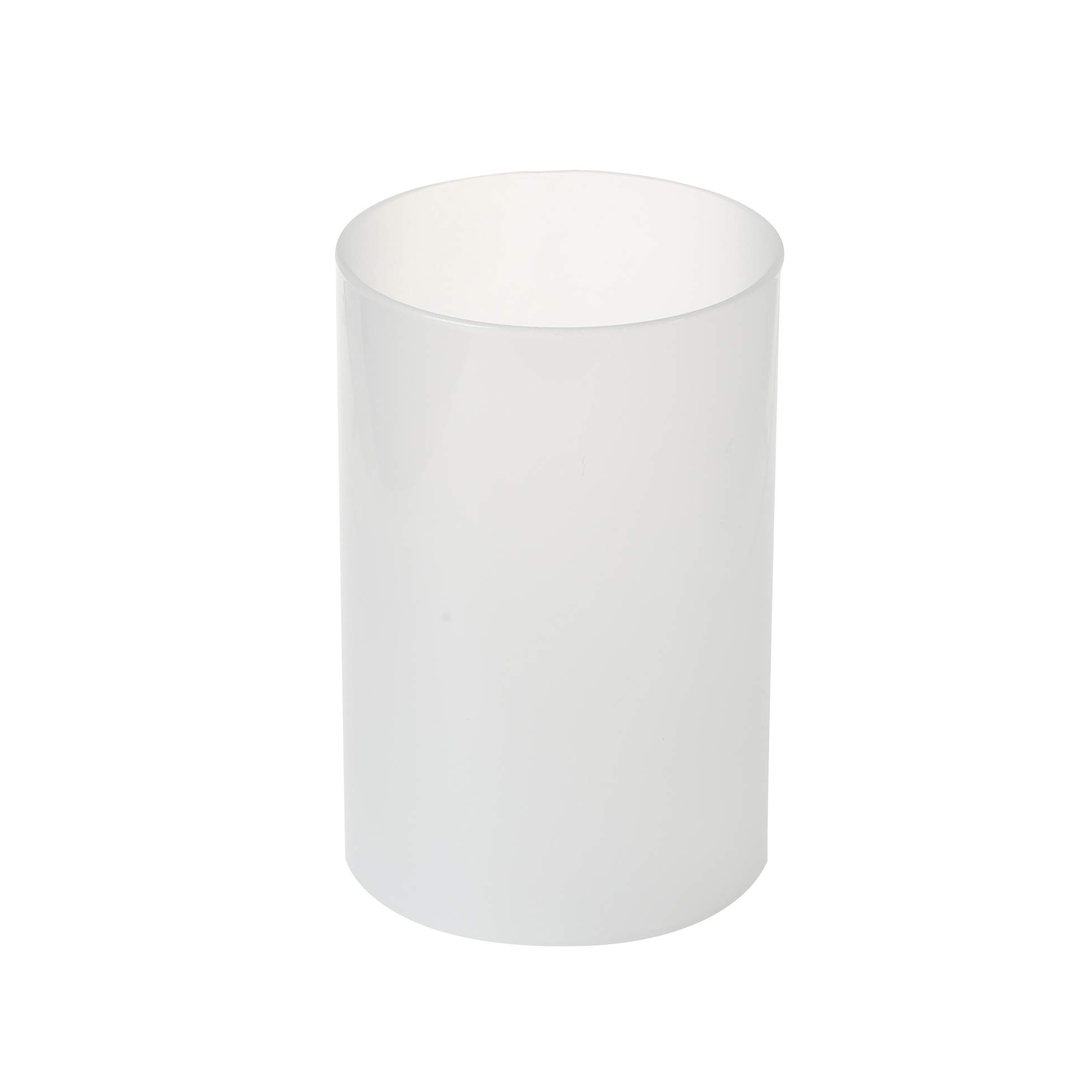 KICHI Frosted Glass Hurricane Candle Holders - Various Sizes, Open Ended Cylinder Chimney Tube for 4