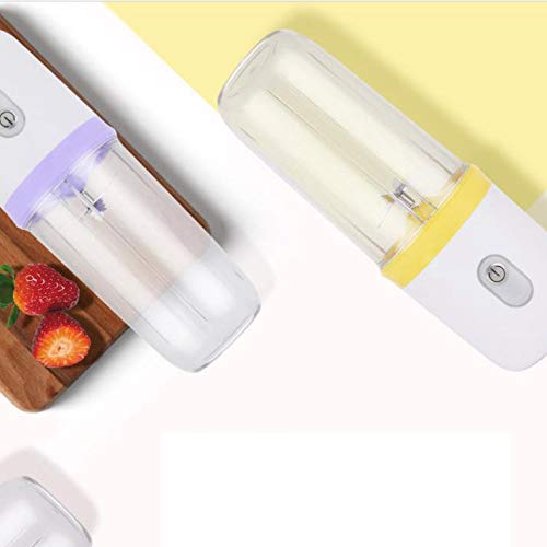 Portable Electric Juicer Cup - USB Rechargeable Mini Blender with 4 Stainless Steel Blades, 350ML Capacity for Smoothies & Juices | Perfect for Home, Office, Gym & Outdoor Activities | Compact & Travel-Friendly Design