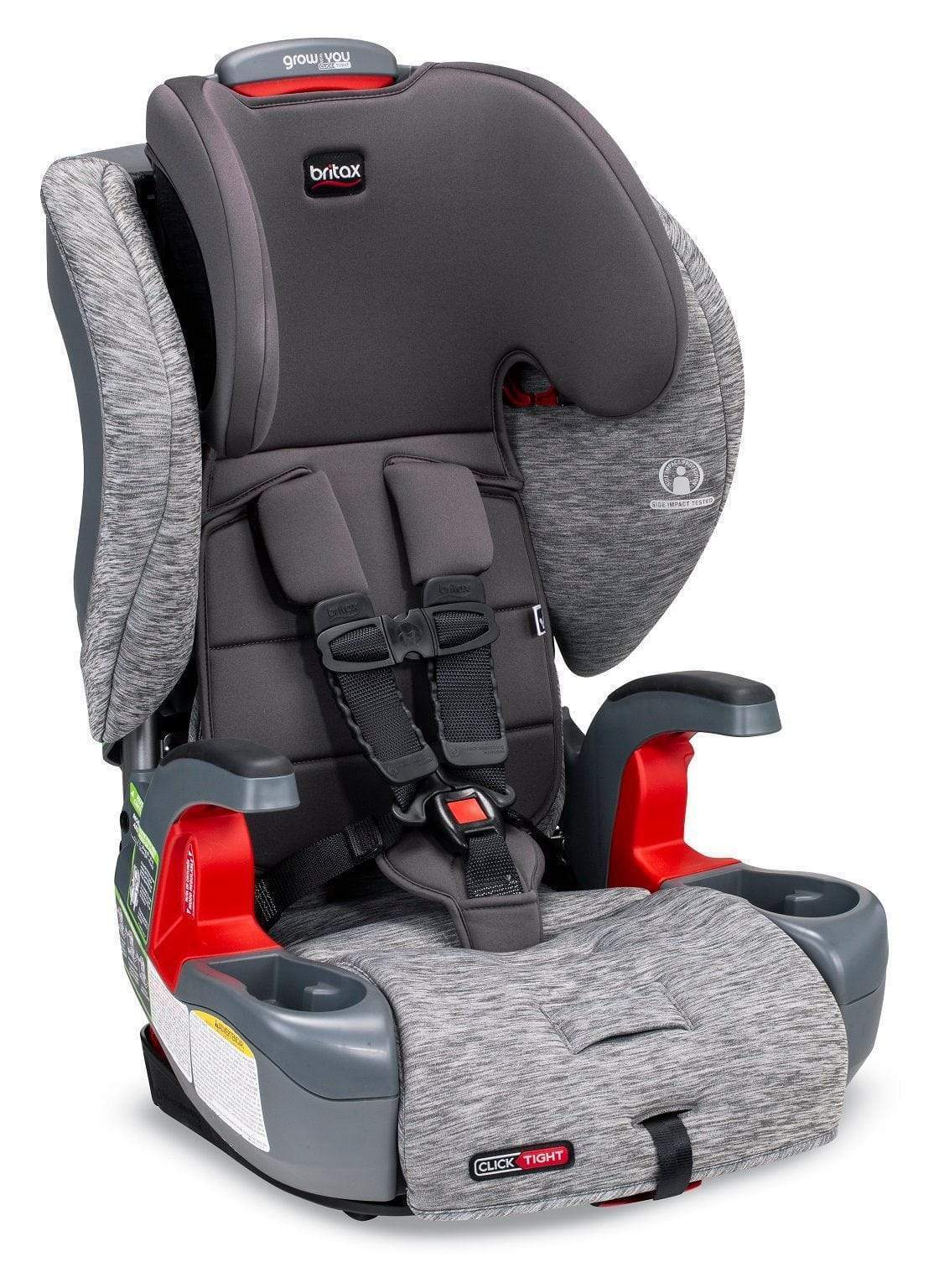 Britax Grow With You Clicktight Booster Car Seat - Safe & Adjustable for Kids 3-12 Years - Perfect for School, Travel & Family Road Trips