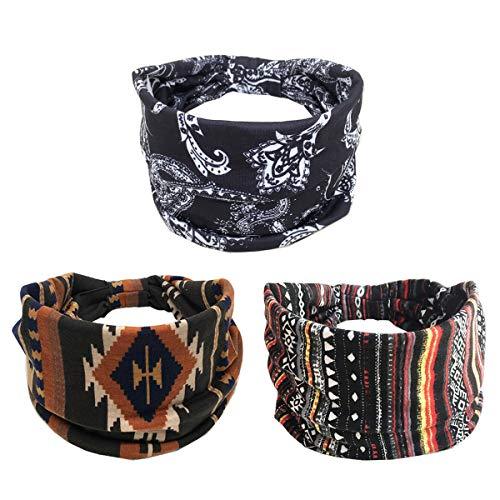 Non-Slip Yoga Headbands for Women - 5 Pack Stretchy Hair Accessories for Workouts, Running & Fitness - Cute & Comfortable Head Wraps for Active Lifestyles