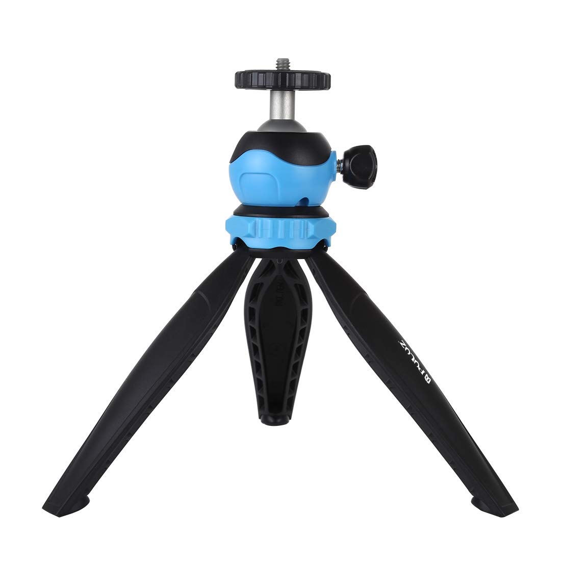PULUZ Mini Desktop Tripod with 360° Ball Head - Compact Tabletop Tripod Stand for Smartphones, GoPro, DSLR Cameras - Perfect for Travel, Vlogging & Home Photography (Blue)