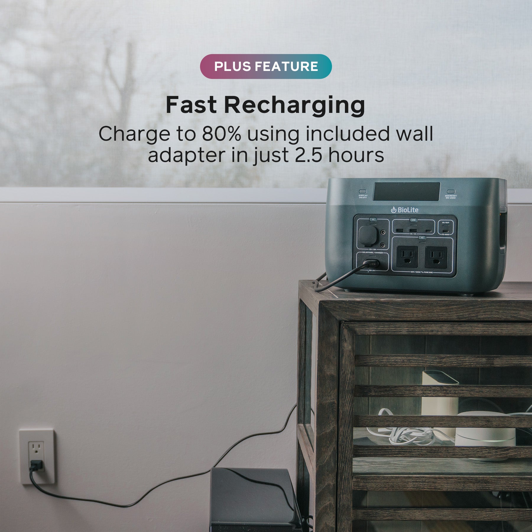 BaseCharge 600 Portable Power Station - 600W Solar Generator for Camping, Home Backup & Outdoor Adventures - Compact & Lightweight Emergency Power Supply for RV, Travel, and Off-Grid Living