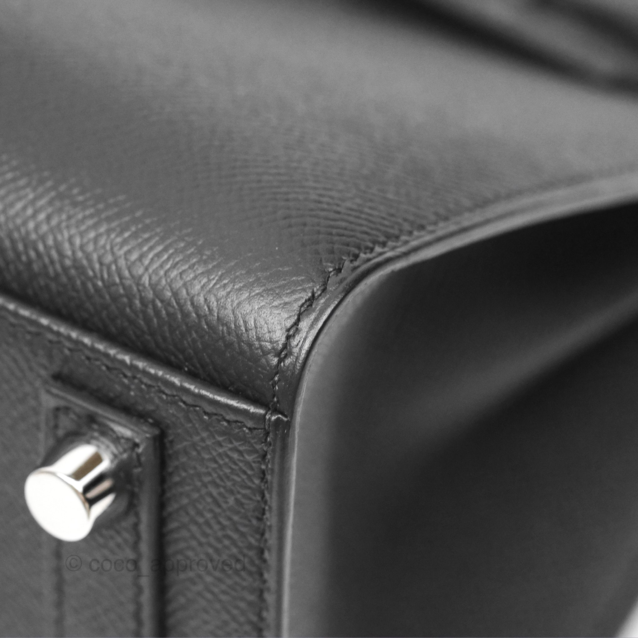 Authentic Hermes Birkin 25 Sellier Bag - Black Noir Epsom Leather with Palladium Hardware | Luxury Handbag for Women | Perfect for Work, Travel & Special Occasions