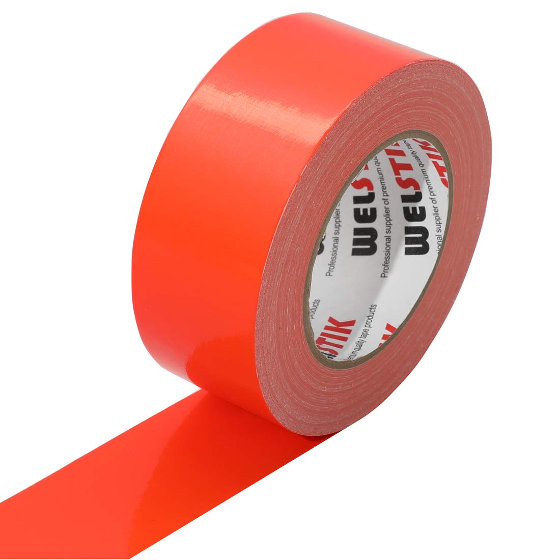 WELSTIK Heavy Duty Duct Tape - 2 Inch x 45 Yards, Waterproof Cloth Fabric Tape for Home Repairs, DIY Projects, Photography Equipment, Outdoor Gear & Crafting - Strong Adhesive for Indoor/Outdoor Use (Orange)
