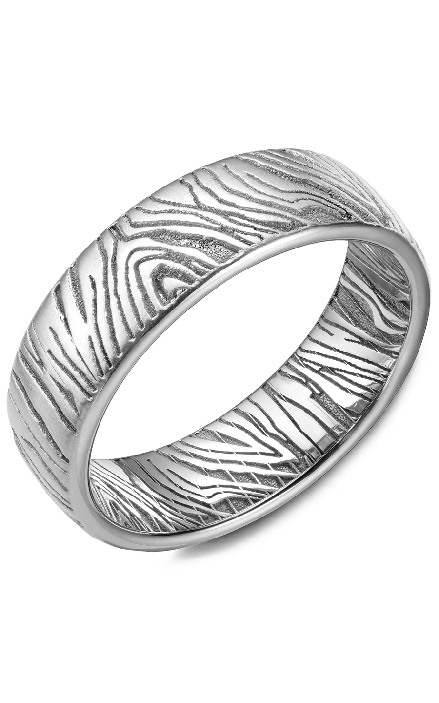 Bleu Royale Men's Wedding Band Ring - 14K White Gold Classic Comfort Fit RYL 056W7 for Engagement, Anniversary & Special Occasions