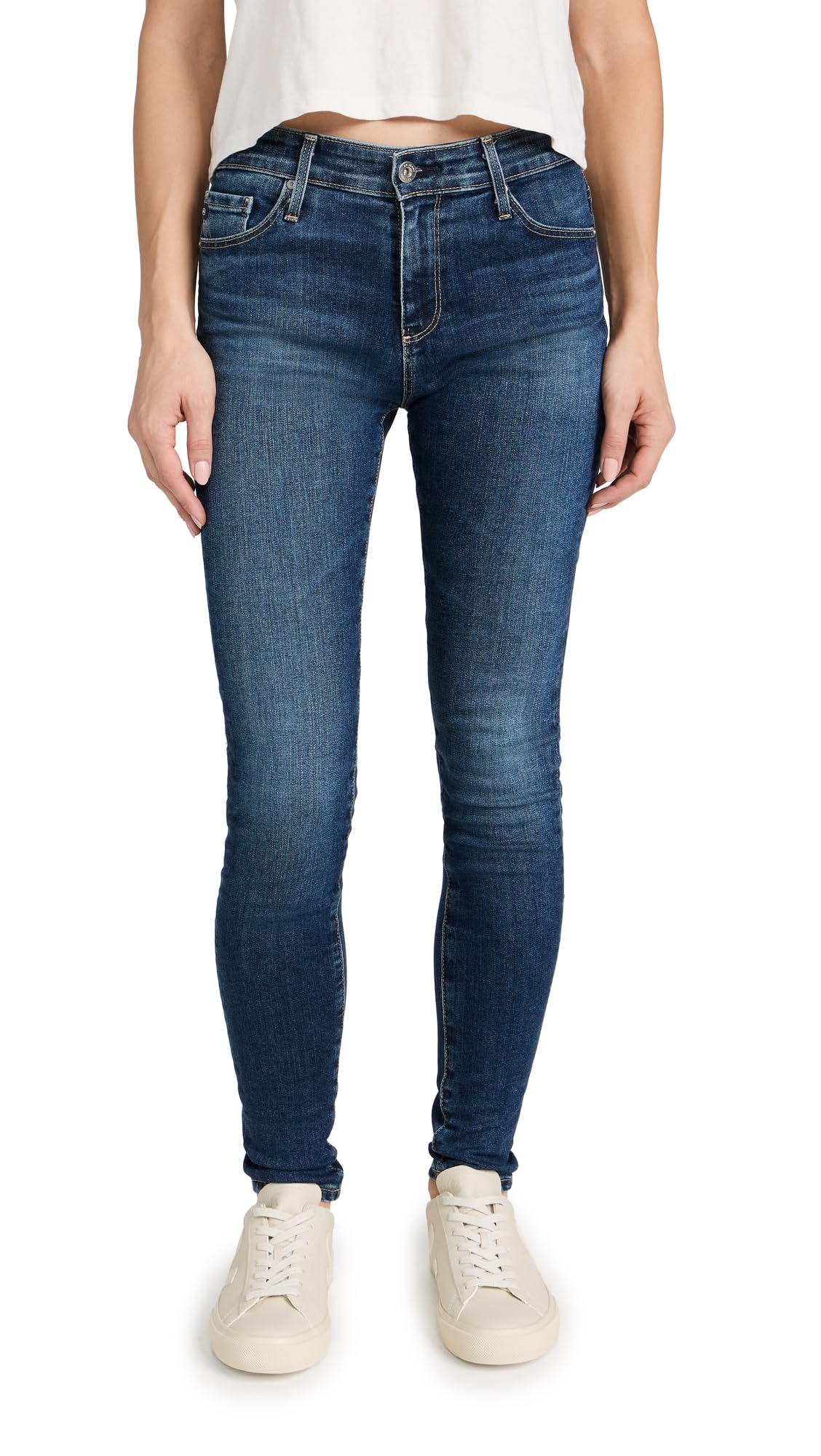 AG Adriano Goldschmied Women's Farrah Skinny Jeans - High Waist Stretch Denim Pants for Casual Wear & Night Out