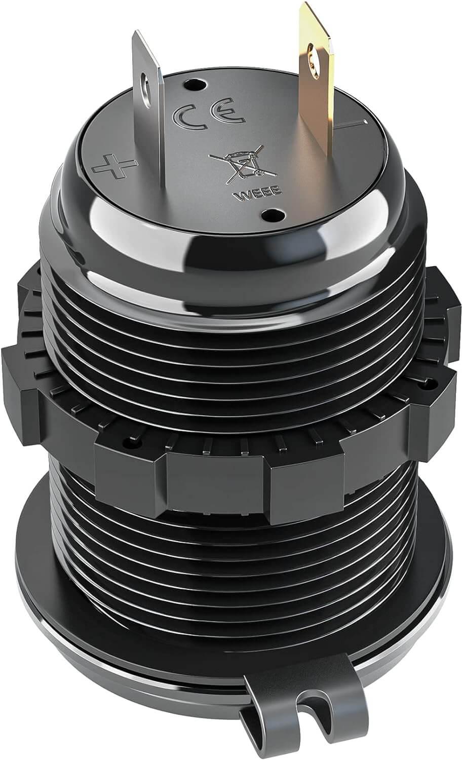 Universal Golf Cart Dual USB Charger - Fast Charging Port for Club Car, EZGO & Yamaha Golf Carts - Perfect for Golfing, Camping & Outdoor Adventures
