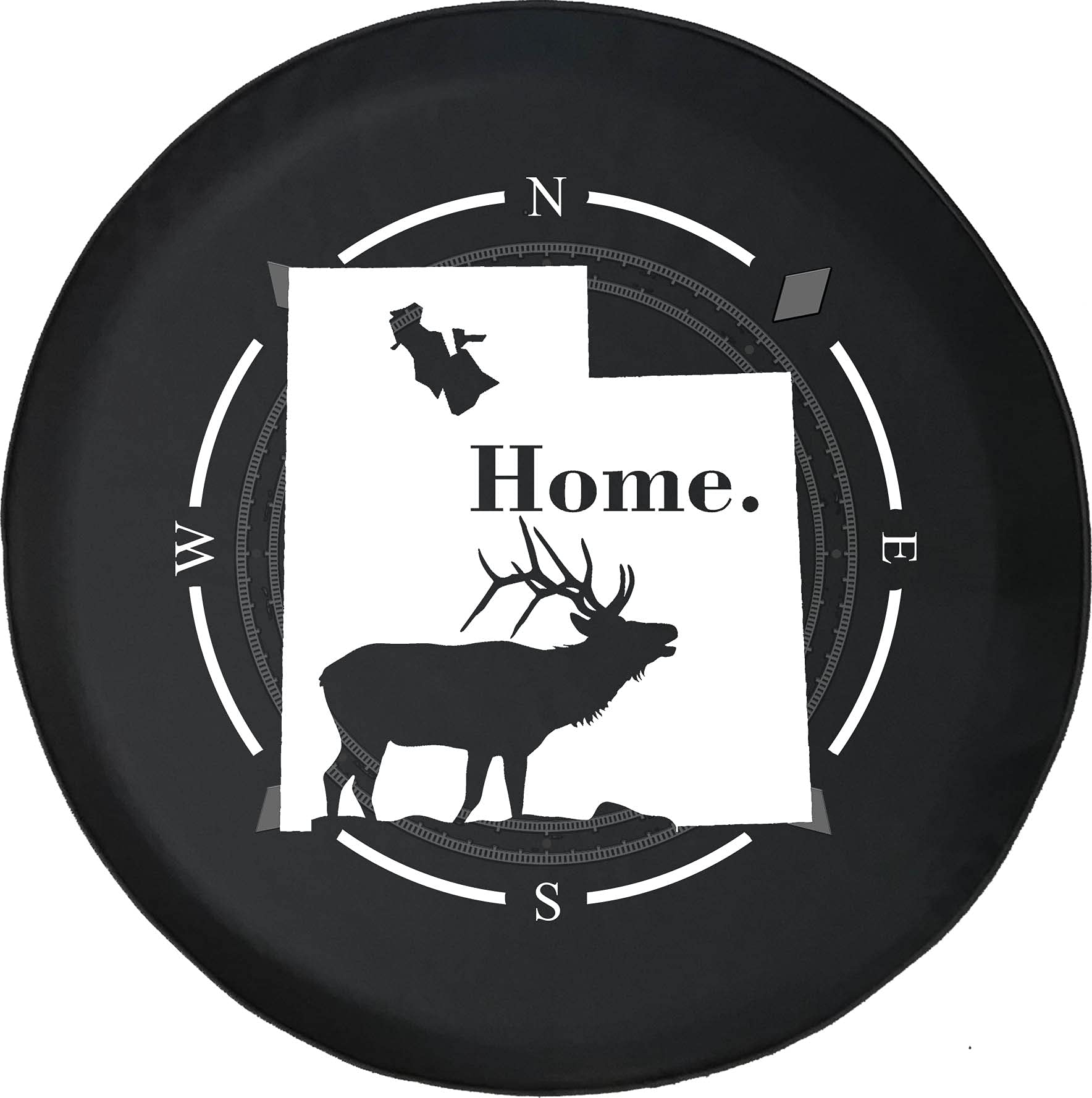 Pike Outdoors Spare Tire Cover with Compass Design - Fits SUV, Trailer, RV & Most Vehicles | Waterproof Wheel Protector for Off-Road Adventures & Camping Trips