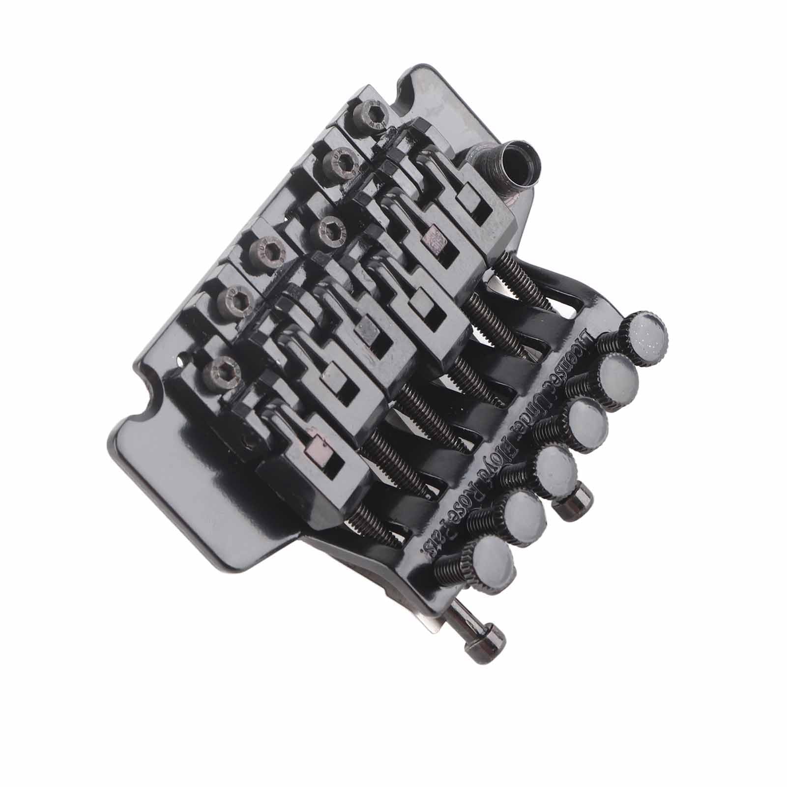 Premium Double Locking Tremolo Bridge System for ST Style Electric Guitars - Black | Enhanced Stability & Tuning Precision for Rock & Metal Performances