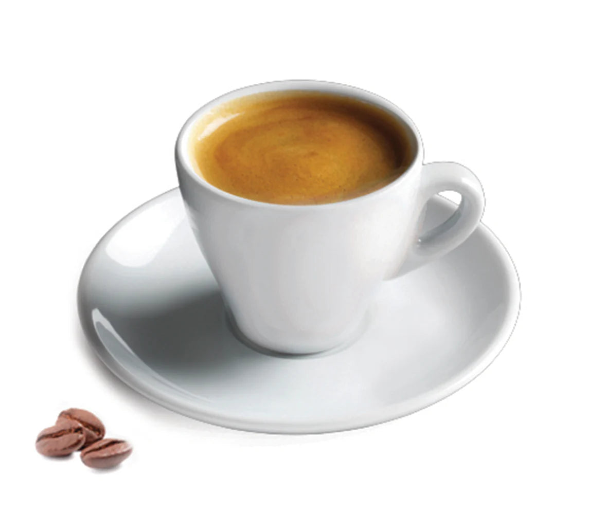 Premium White Porcelain Espresso Cup Set - 6 oz Italian Style Coffee Cups for Espresso, Cappuccino & Latte - Perfect for Home, Cafe & Restaurant Use
