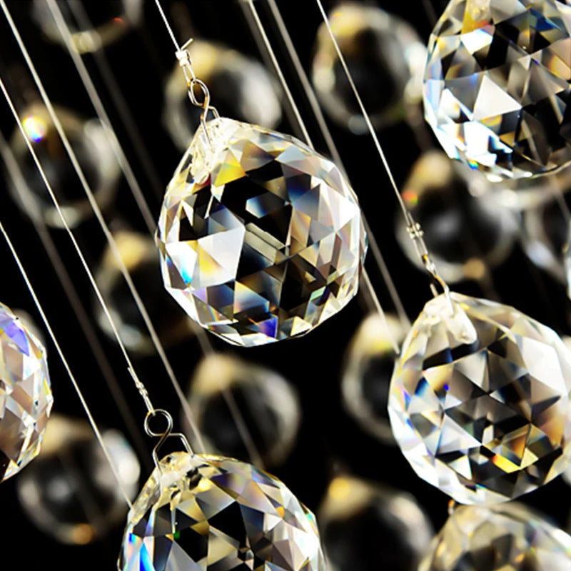 Modern Raindrop Crystal Rectangle Chandelier - Elegant Dining Room Lighting Fixture for Home Decor & Wedding Venues