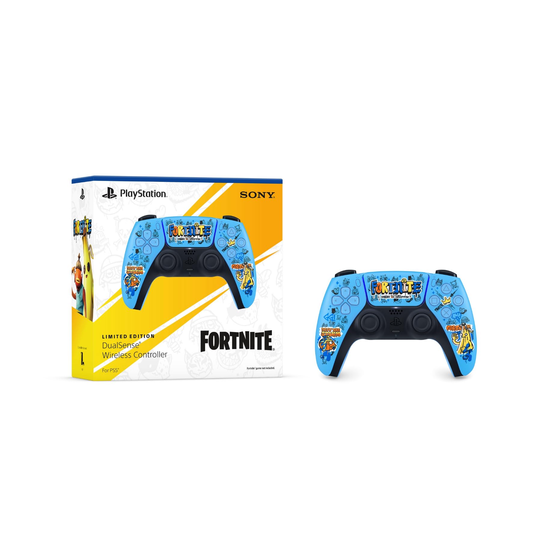 PlayStation DualSense Wireless Controller - Fortnite Limited Edition | Official PS5 Gamepad with Haptic Feedback & Adaptive Triggers | Perfect for Gaming, Streaming & Esports