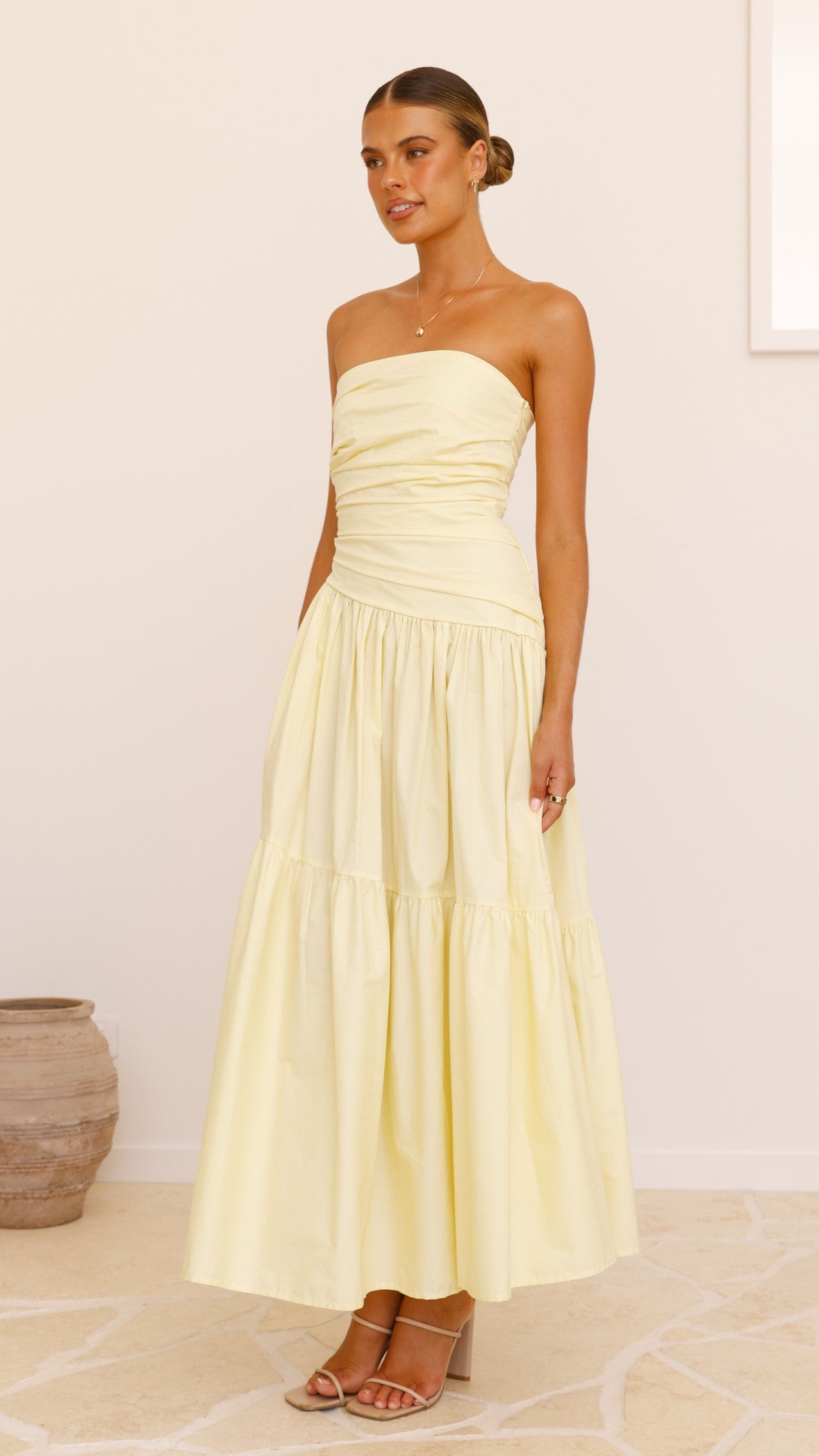Lola Maxi Dress for Women - Flowy Yellow Summer Dress with Pockets | Perfect for Beach, Vacation & Casual Outings