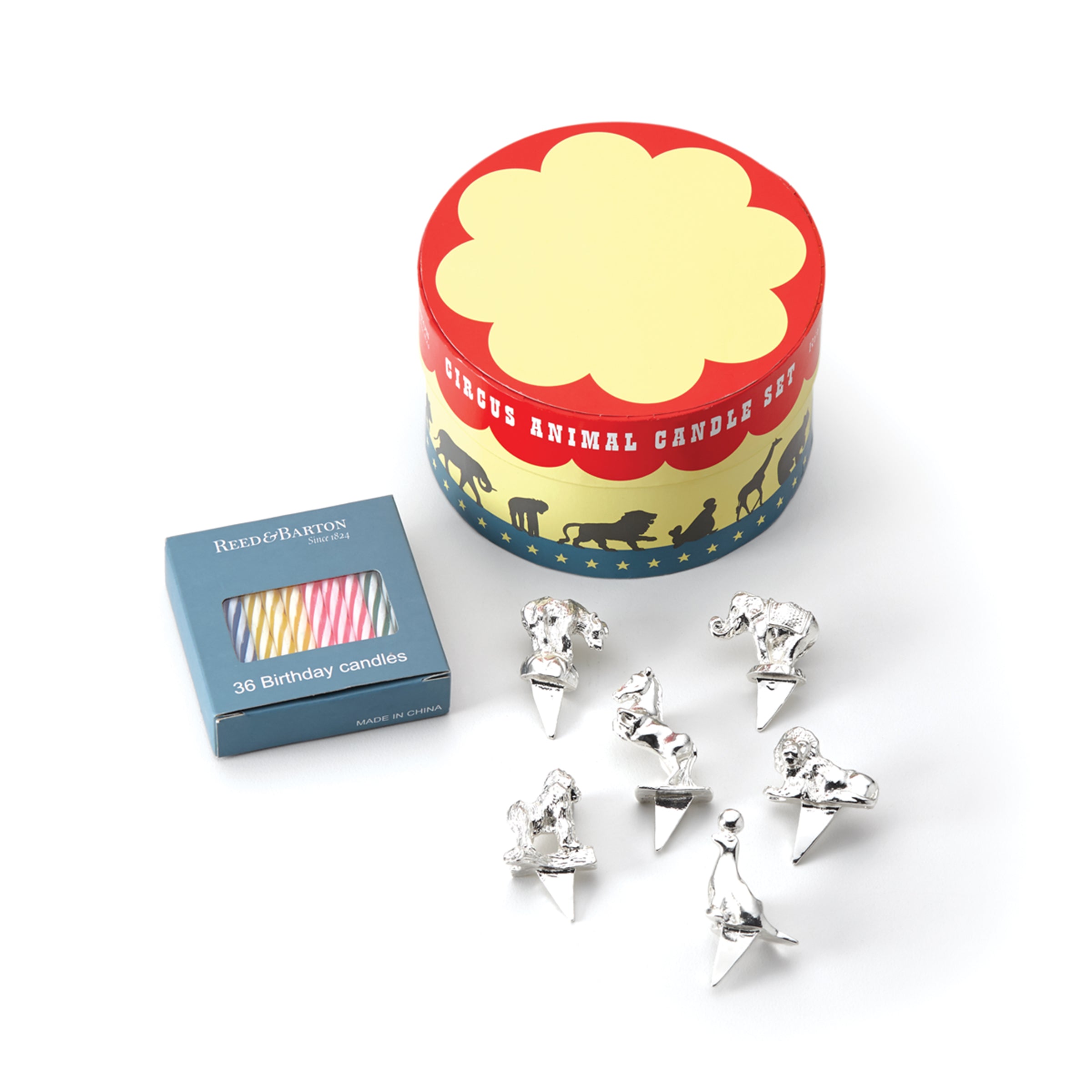 6 Piece Circus Candle Set for Birthday Parties & Celebrations - Colorful Animal-Themed Candles for Cakes, Cupcakes, and Festive Decorations