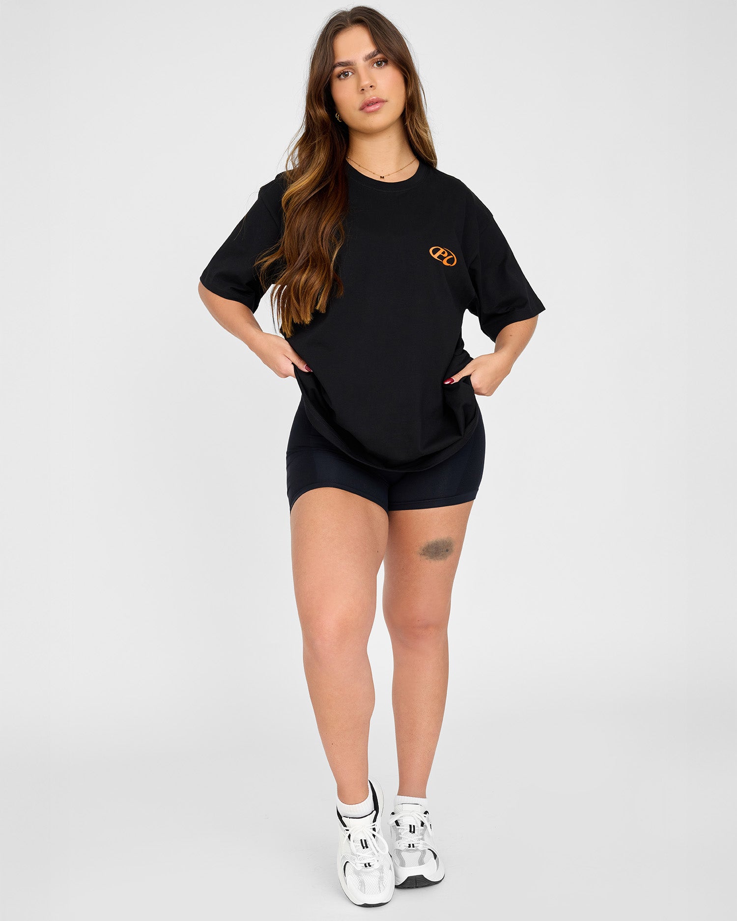 PL Oversized T-Shirt for Women - Soft Cotton Relaxed Fit Tee - Casual Streetwear & Loungewear